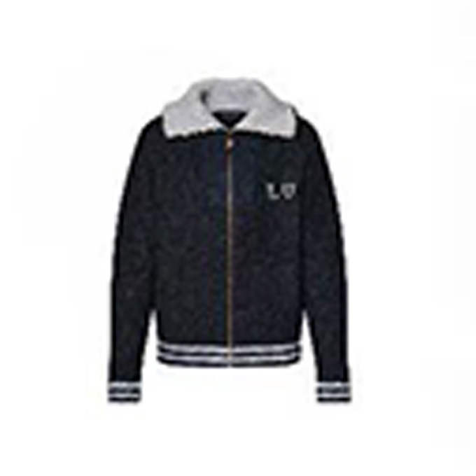lv louis vuitton damier knit zip jacket